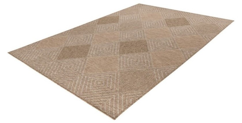 Tapis 150x80cm, design C403A coloris naturel - Confort et élégance pour votre intérieur