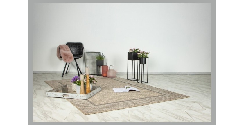 Tapis 150x80cm, design C503A coloris naturel - Confort et élégance pour votre intérieur