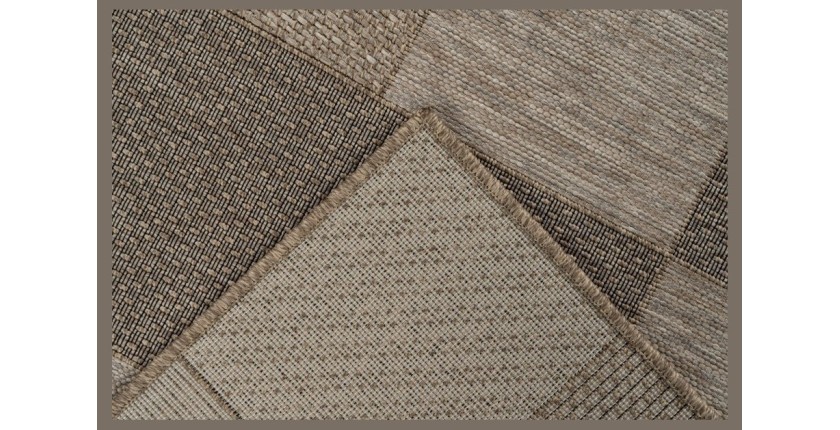 Tapis 150x80cm, design C603A coloris naturel - Confort et élégance pour votre intérieur