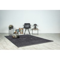 Tapis 140x80cm, design D012A coloris graphite - Confort et élégance pour votre intérieur