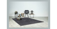 Tapis 220x160cm, design D012A coloris graphite - Confort et élégance pour votre intérieur