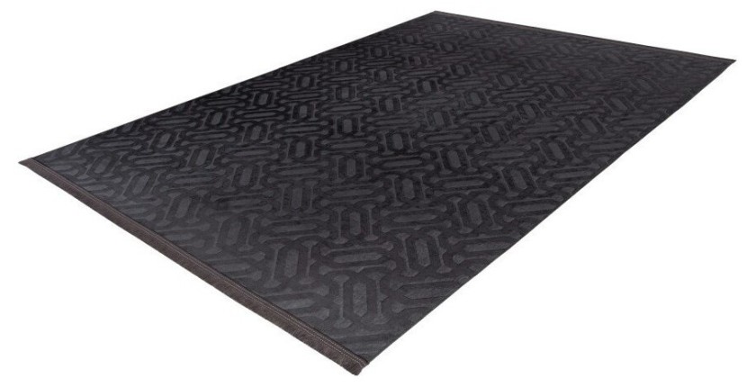 Tapis 280x200cm, design D012A coloris graphite - Confort et élégance pour votre intérieur