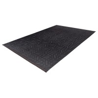 Tapis 280x200cm, design D012A coloris graphite - Confort et élégance pour votre intérieur