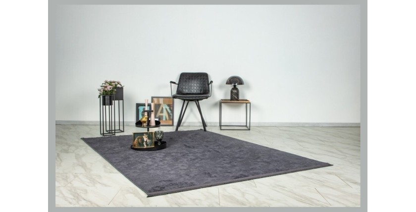 Tapis 220x160cm, design D112A coloris graphite - Confort et élégance pour votre intérieur