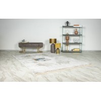 Tapis 170x120cm, design E109E coloris argent - Confort et élégance pour votre intérieur