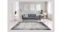 Tapis 150x80cm, design E109E coloris argent - Confort et élégance pour votre intérieur