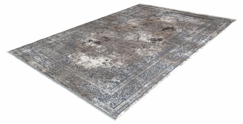 Tapis 150x80cm, design E209E coloris argent - Confort et élégance pour votre intérieur