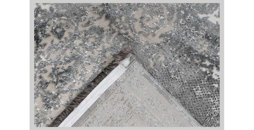 Tapis 150x80cm, design E209E coloris argent - Confort et élégance pour votre intérieur