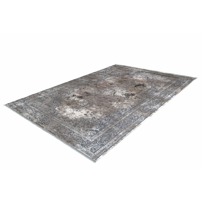 Tapis 170x120cm, design E209E coloris argent - Confort et élégance pour votre intérieur