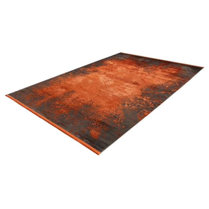 Tapis 290x200cm, design E509E coloris terracotta - Confort et élégance pour votre intérieur