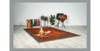 Tapis 290x200cm, design E509E coloris terracotta - Confort et élégance pour votre intérieur