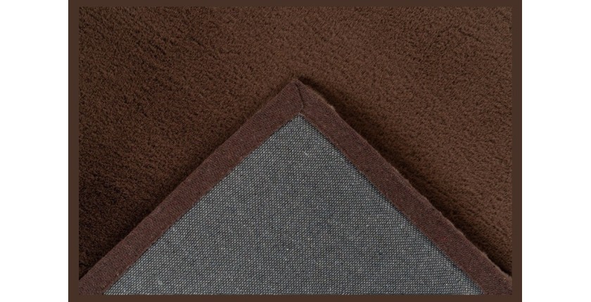 Tapis 150x80cm, design E005N coloris brun - Confort et élégance pour votre intérieur