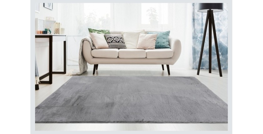 Tapis 110x60cm, design E005N coloris gris - Confort et élégance pour votre intérieur