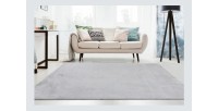 Tapis 150x80cm, design E005N coloris argent - Confort et élégance pour votre intérieur