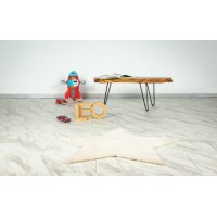 Tapis enfant 100x100cm, design E405S coloris beige - Confort et élégance pour votre intérieur