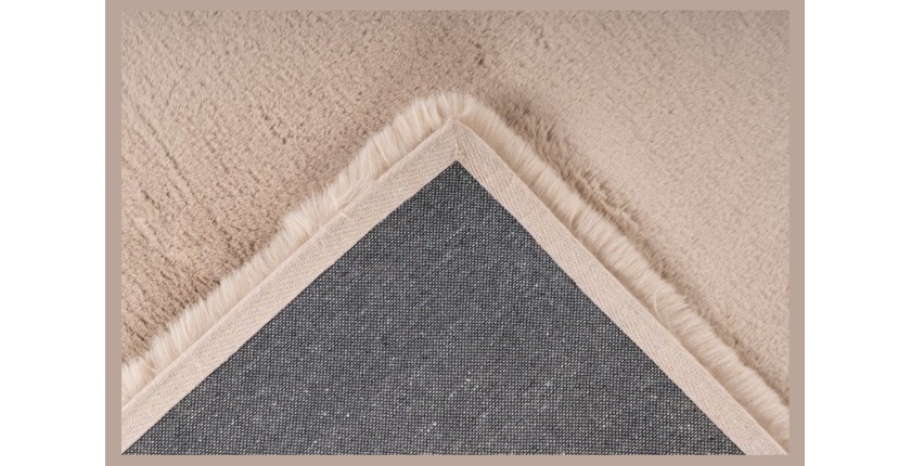 Tapis 230x160cm, design E009Y coloris beige - Confort et élégance pour votre intérieur