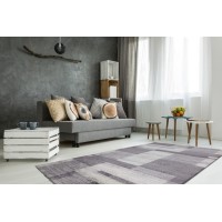 Tapis 230x160cm, design F105G coloris argent - Confort et élégance pour votre intérieur