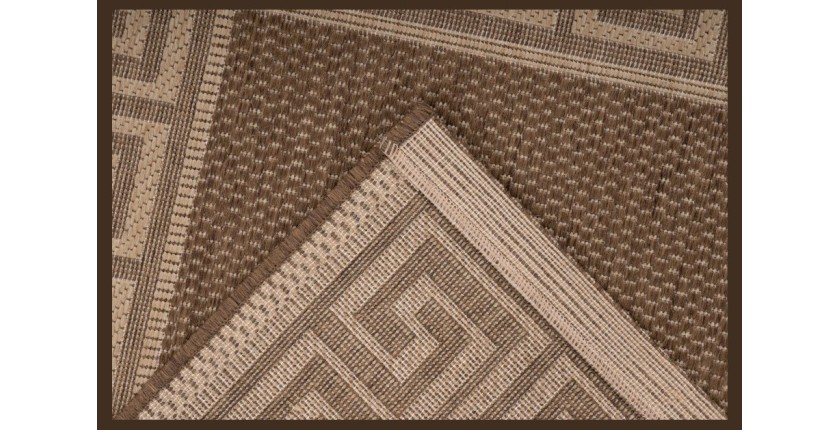 Tapis 110x60cm, design F205A coloris café - Confort et élégance pour votre intérieur