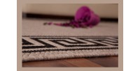 Tapis 110x60cm, design F205A coloris argent - Confort et élégance pour votre intérieur