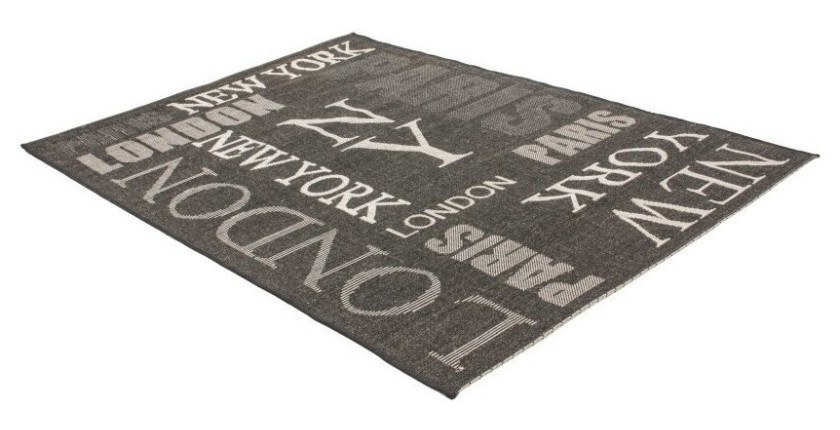 Tapis 110x60cm, design F115A coloris graphite - Confort et élégance pour votre intérieur