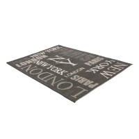 Tapis 150x80cm, design F115A coloris graphite - Confort et élégance pour votre intérieur