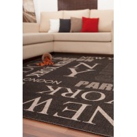 Tapis 150x80cm, design F115A coloris graphite - Confort et élégance pour votre intérieur