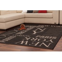 Tapis 170x120cm, design F115A coloris graphite - Confort et élégance pour votre intérieur