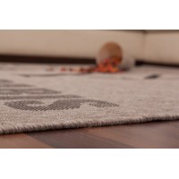 Tapis 150x80cm, design F115A coloris argent - Confort et élégance pour votre intérieur