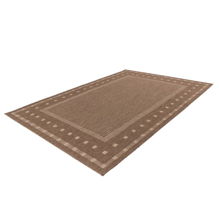 Tapis 110x60cm, design F025A coloris café - Confort et élégance pour votre intérieur