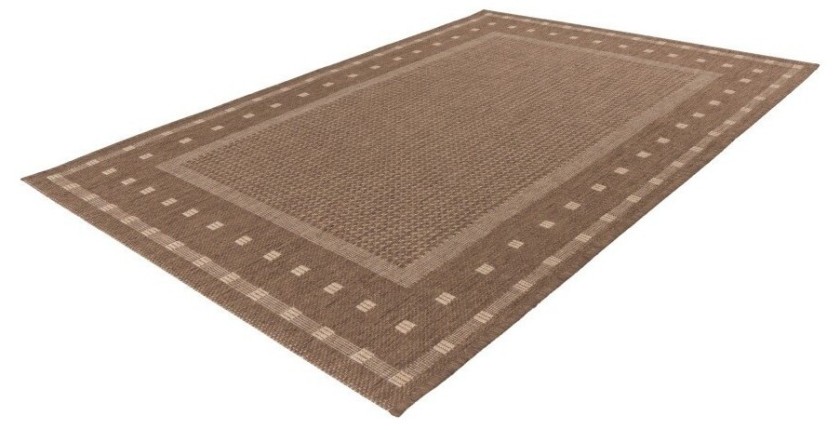 Tapis 110x60cm, design F025A coloris café - Confort et élégance pour votre intérieur