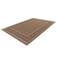 Tapis 110x60cm, design F025A coloris café - Confort et élégance pour votre intérieur