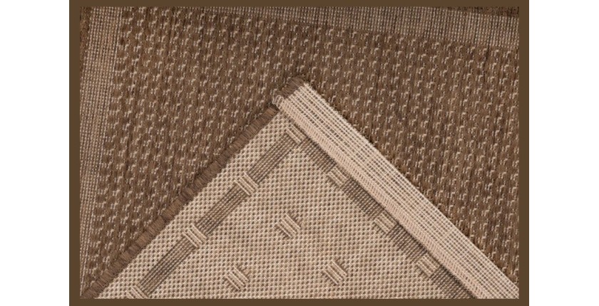 Tapis 110x60cm, design F025A coloris café - Confort et élégance pour votre intérieur