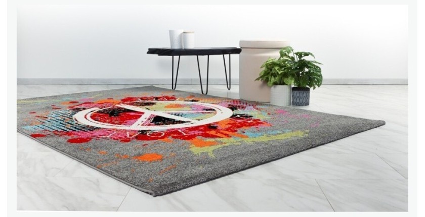 Tapis 230x160cm, design F204E coloris multicolore - Confort et élégance pour votre intérieur