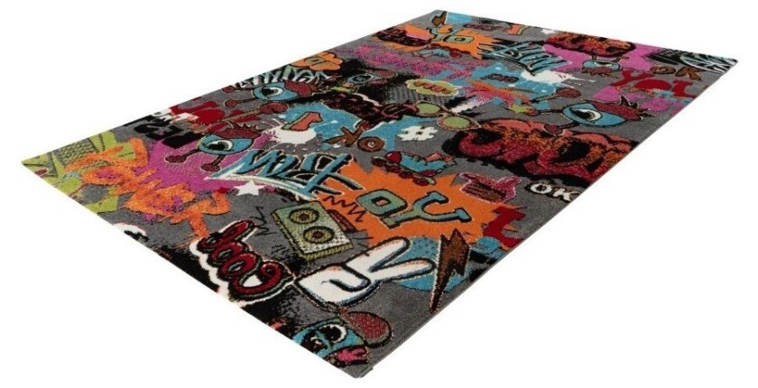 Tapis enfant et ado 230x1x160, design F404E coloris multicolore - Confort et élégance pour votre intérieur