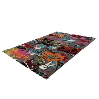 Tapis enfant et ado 230x1x160, design F404E coloris multicolore - Confort et élégance pour votre intérieur