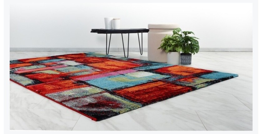 Tapis enfant et ado 170x120cm, design F504E coloris multicolore - Confort et élégance pour votre intérieur