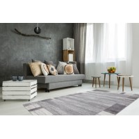 Tapis 290x200cm, design F005G coloris argent - Confort et élégance pour votre intérieur