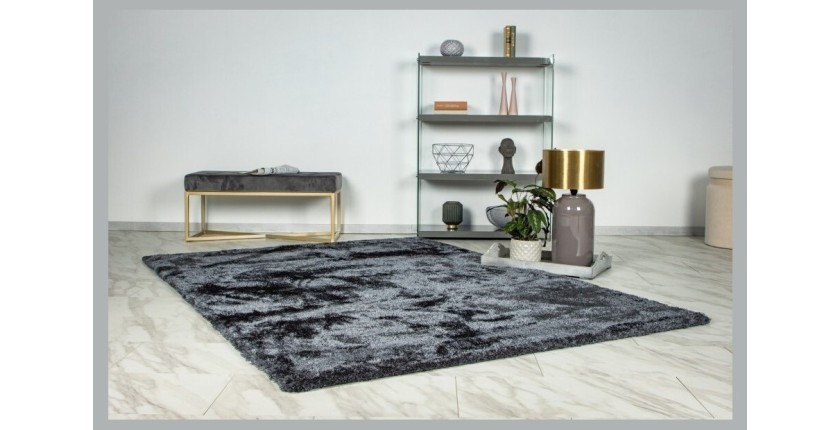 Tapis 170x120cm, design G008R coloris graphite - Confort et élégance pour votre intérieur