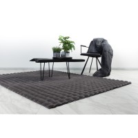 Tapis 150x80cm, design H008Y coloris graphite - Confort et élégance pour votre intérieur