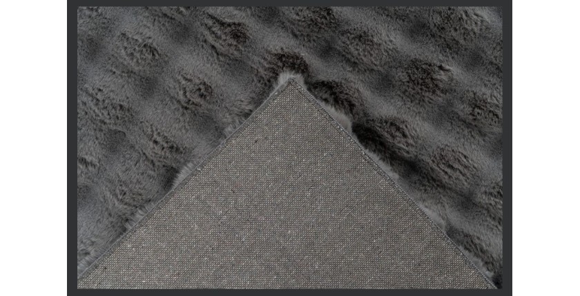 Tapis 150x80cm, design H008Y coloris graphite - Confort et élégance pour votre intérieur