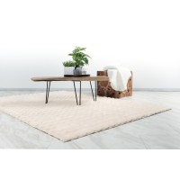 Tapis 230x160cm, design H008Y coloris ivoire - Confort et élégance pour votre intérieur