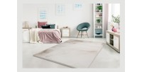 Tapis 170x120cm, design H008N coloris beige - Confort et élégance pour votre intérieur