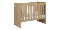 Chambre bébé ou enfant TOMMY comprenant un lit 60x120 évolutif en 90x200, une armoire, une commode à langer et un chevet.