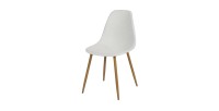 Chaise ajourée SEVENTY PU Blanc - H83 x L54 x P48 cm