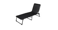 Chaise longue / bain de soleil coloris noir 190x85x55cm