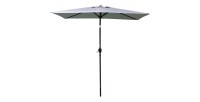 Parasol inclinable gris clair, dimension 135x210cm