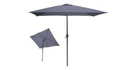 Parasol inclinable gris anthracite 200x300cm