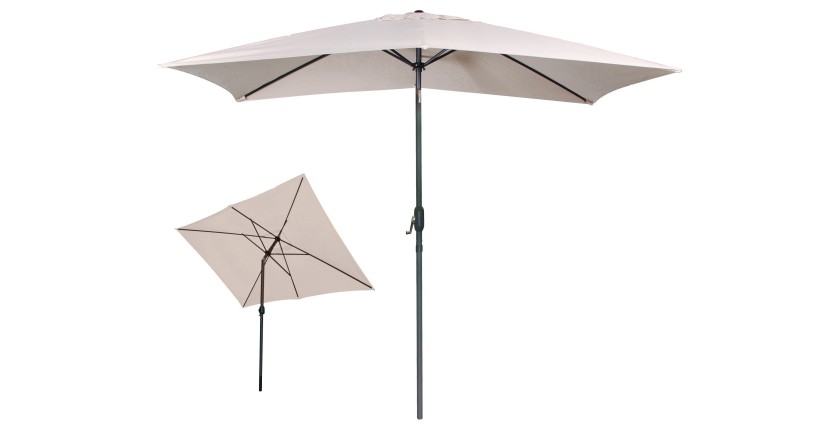 Parasol inclinable beige 200x300cm