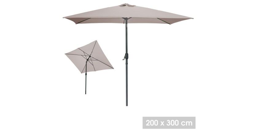 Parasol inclinable taupe 200x300cm