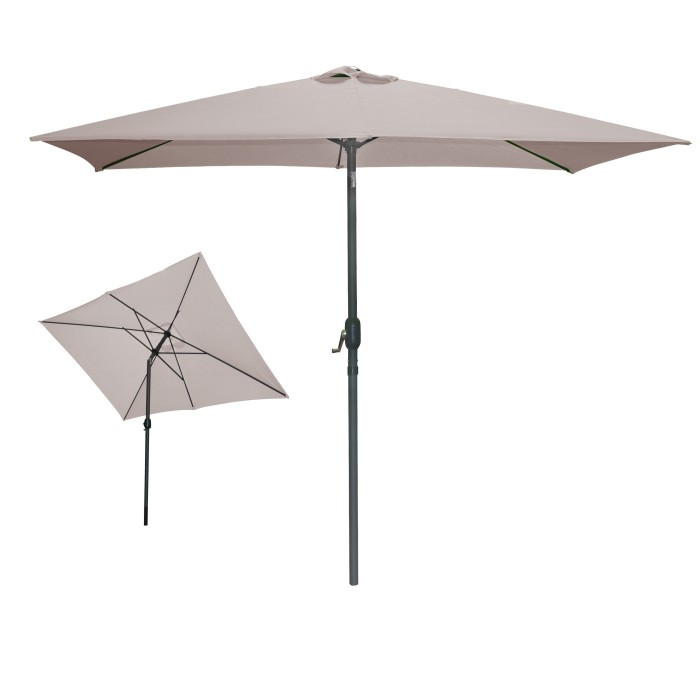 Parasol inclinable taupe 200x300cm